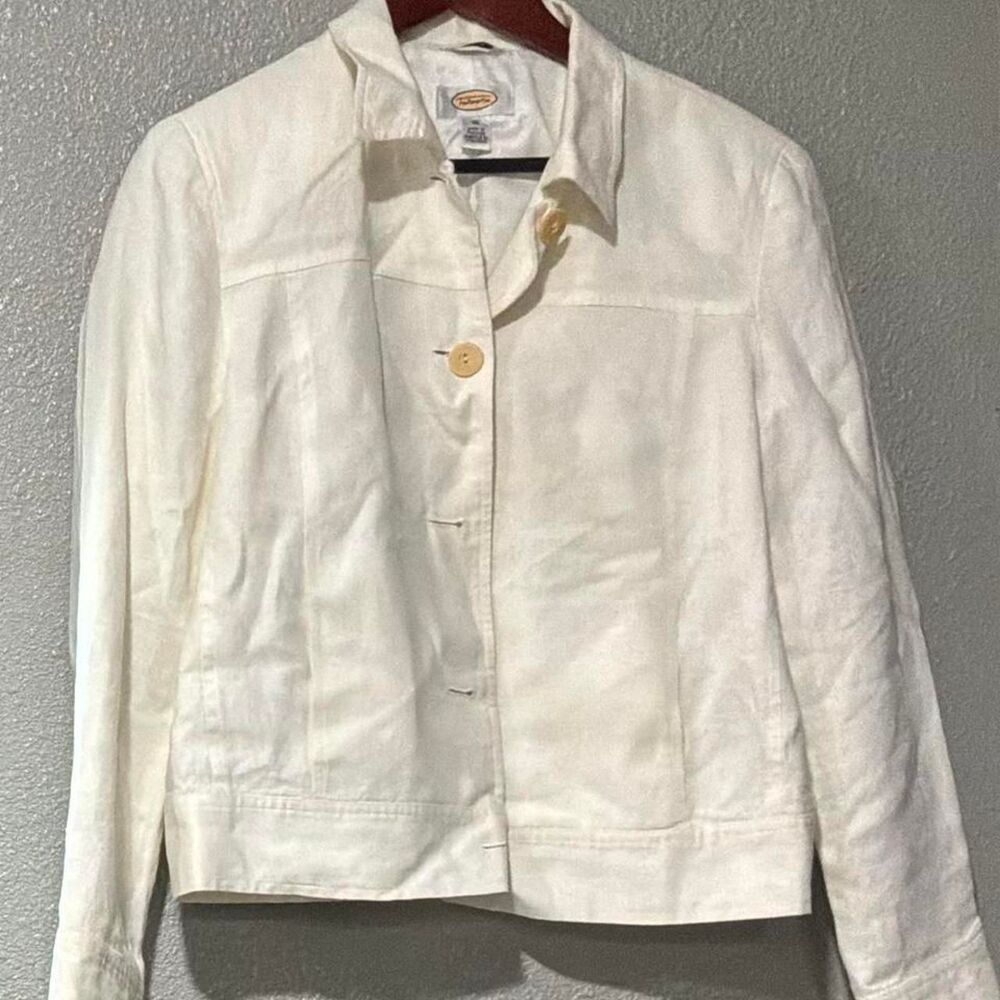 Talbots Women's White and Cream Jacket - Picture 1 of 3